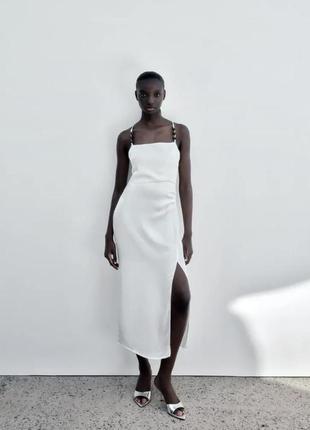 Zara платье белое, m/s