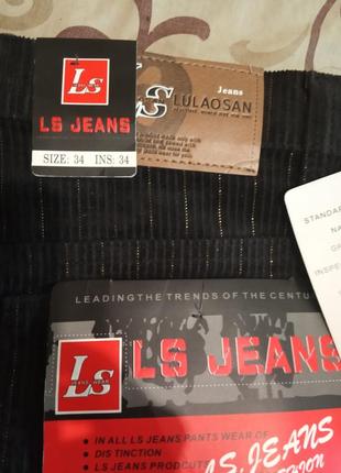 Женские черные джинсы в тонкую полоска