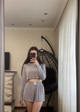 Комплект пижама в мелкий рубчик