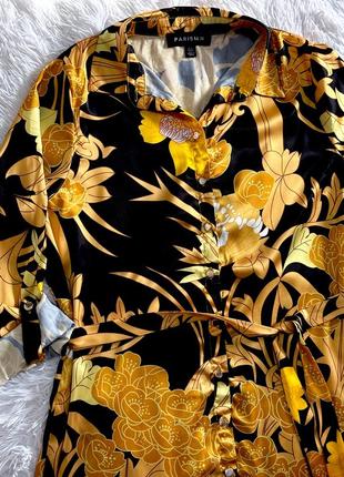 Стильное сатиновое платье parisian цветочный принт