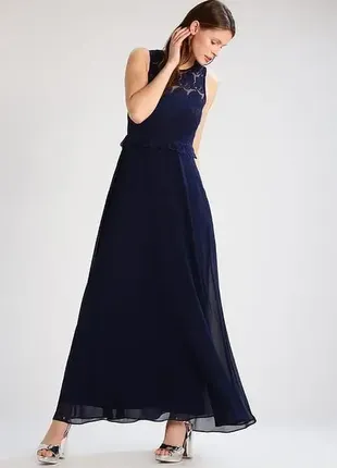 Длинное синее платье 48 46 размер новое