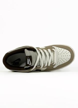 Кроссовки nike sb dunk low beige бежевые женские / мужские