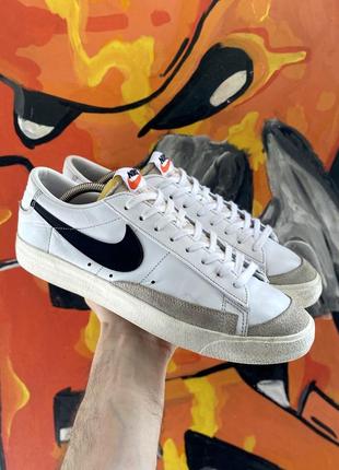 Nike blazer кроссовки кеды мокасины 44 размер кожаные белые оригинал