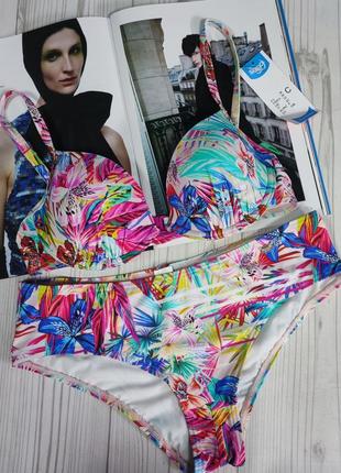 Купальник  sloggi by triumph swim sunny flowers ct + hipster розмір eu 36c