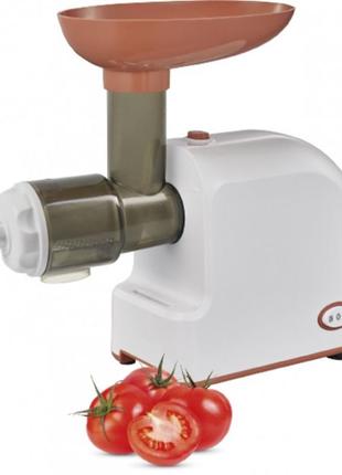 Мясорубка электрическая 3 в 1 rotex rmg190-w tomato master 1900вт 1,1 кг/мин 3 насадки реверс соковыжималка