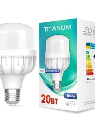 Led лампа titanum a80 20w e27 6500к