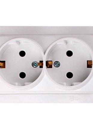 Розетка двойная с заземлением acura 16a ip22