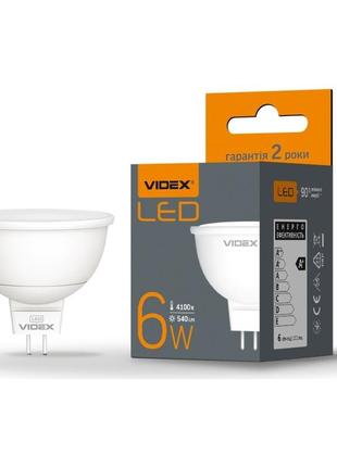 Led лампа videx mr16e 6w gu5.3 4100k