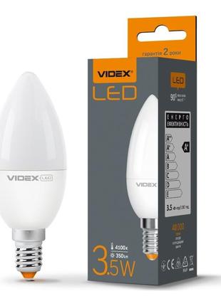 Led лампа videx  c37e 3.5w e14 4100k