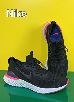 Беговые кроссовки nike epic react flyknit 2 black оригинал