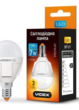 Led лампа videx premium g45 7w e14 3000k