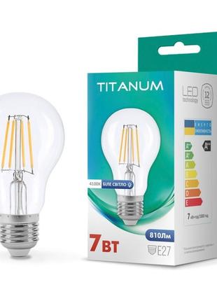 Led лампа titanum  filament a60 7w e27 4100k