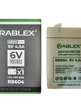 Аккумулятор 6 вольт 6v 4.5ah rablex rb604