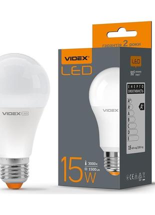 Led лампа videx  a65e 15w e27 3000k