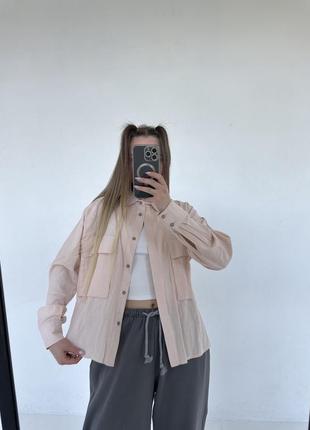 Льняная рубашка, 70% лён3 фото