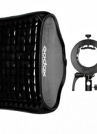 Софт-бокс godox 80x80 см + держатель s2-type + соты (sggv-8080)