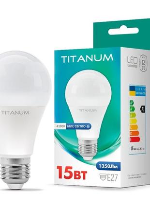 Led лампа titanum a65 15w e27 4100k