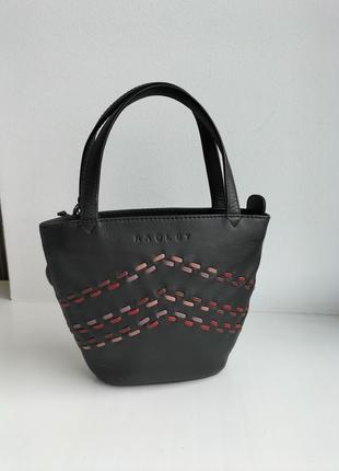 Шкіряна фірмова англійська сумочка міні шоппер radley! оригінал!