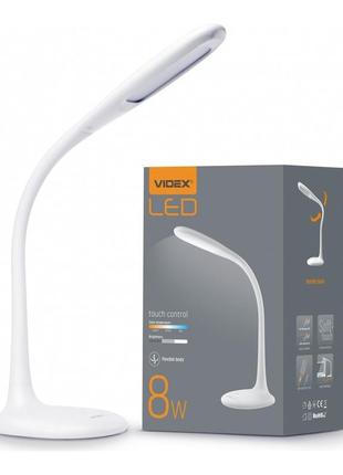 Led лампа настольная videx tf03w 8w 3000-5500k £»