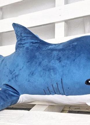 Мягкая игрушка акула синяя/ игрушка обнимашка, 100 см