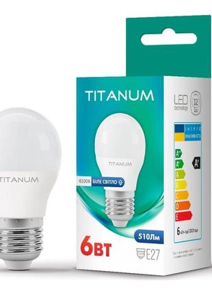 Led лампа titanum g45 6w e27 4100k