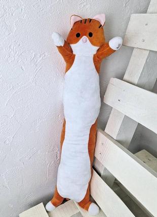 Мягкая игрушка кот батон подушка обнимашка, подушка антистресс подушка для сна, 70 см