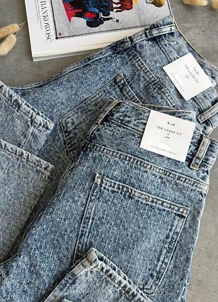 Джинсы zara loose fit из рельефной ткани