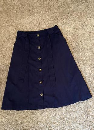 Юбка миди лён