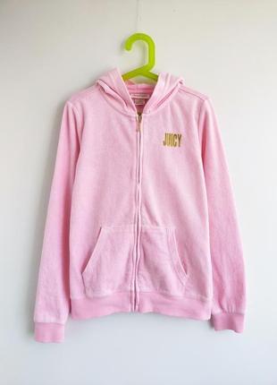 Велюрове рожеве худі кофта juicy couture