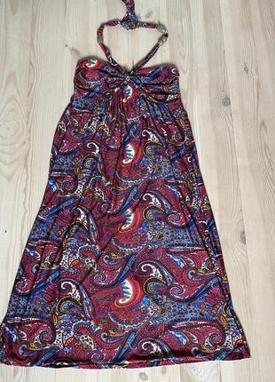 Платье с бретелей через шею s/m