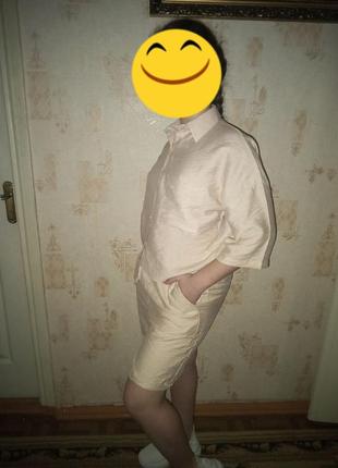 Костюм женский летний, сорочка + шорты, размер s, m, l