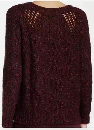 Новий. светр брендовий the kooples fantasy tweed sweater burgundy оригінал