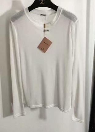 Кофта футболка лонгслів в стилі miu miu l