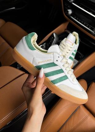 Кросівки adidas sporty rich samba біло-зелені
