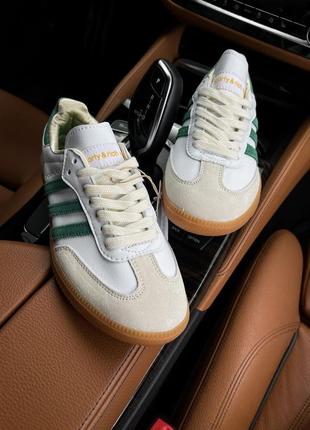 Кросівки adidas sporty rich samba біло-зелені