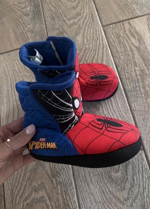 Як нові тапочки капці 17,5 см павук людина павук домашні marvel спайдермен круті чуні на липучках теплі угги