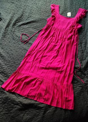 Новый длинный сарафан primark платье zara платье reserved розовое h&amp;m натуральное stradivarius лен gap льняная cos