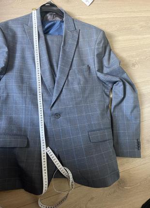 Костюм мужской 70% шерсть деловой golden canary новая коллекция серый в клетку 2024 на...
