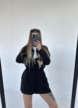 Костюм из жатки - рубашка и шорты