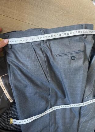 Костюм мужской 70% шерсть деловой golden canary новая коллекция серый в клетку 2024 на...