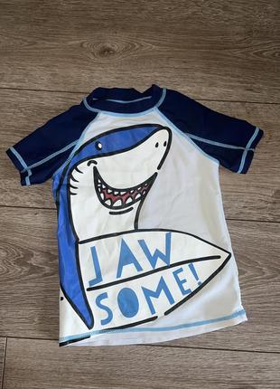 Купальна футболка акула на хлопчика 1,5-2роки