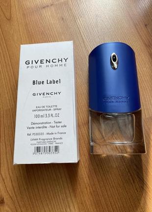 Мужские духи givenchy blue label pour homme (тестер) 100 ml.