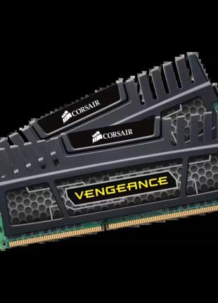 Оперативна пам'ять corsair cmz16gx3m2a1600c9 vengeance 16gb (2x8gb) ddr3 1600 mhz cl9 xmp desktop memory kit