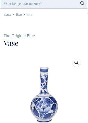 Royal delft ( the original blue collection ) vase ваза