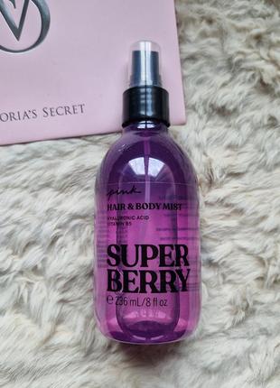 Парфюмированный спрей мист victoria’s victoria victoria secret pink super berry