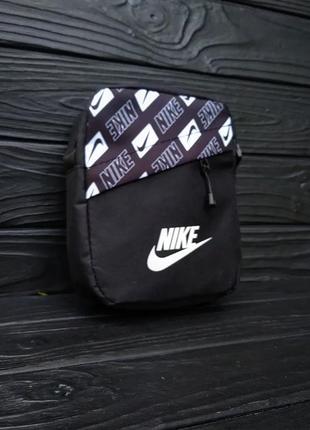 Чоловіча спортивна барсетка nike чорна сумка через плече найк nike
