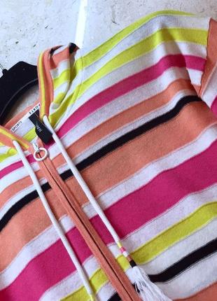 Блуза худі з льону брендова marc cain sports linen   zip -up оригінал. зі свіжих колекцій. size n 5(