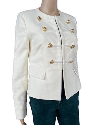 Шикарный белый пиджачок в гусарском стиле от zara