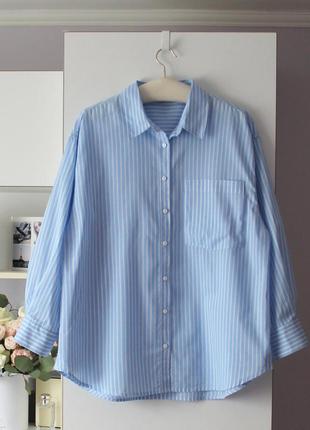 Стильная голубая рубашка в полоску от chicoree