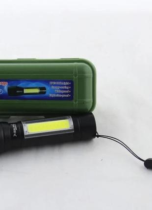 Світлодіодний ліхтар, потужний ліхтар, акумуляторний кишеньковий 4 режими корпус алюмінієвий police bl-5116 фото